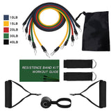 11Pcs/Set Latex Tube Resistance Bands